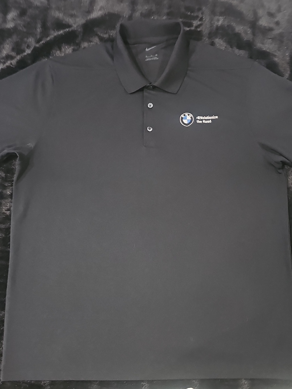 Nike Black Polo with BMW Chest Emblem